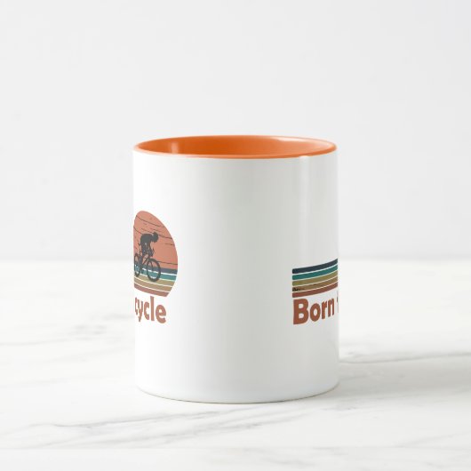  geboren om te fietsen mok (Midden)