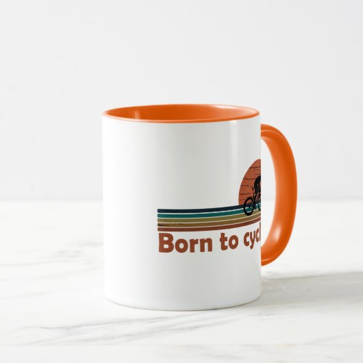  geboren om te fietsen mok (Voorkant rechts)