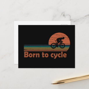 Geboren om te fietsen - MTB Mountainbiken Grappig Feestdagenkaart