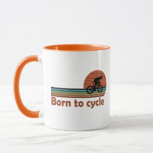 Geboren om te fietsen - MTB Mountainbiken Grappig Mok