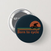 Geboren om te fietsen - MTB Mountainbiken Grappig Ronde Button 5,7 Cm (Voorkant /achterkant)