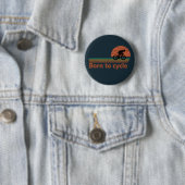 Geboren om te fietsen - MTB Mountainbiken Grappig Ronde Button 5,7 Cm (In situ)