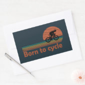  geboren om te fietsen rechthoekige sticker (Envelop)