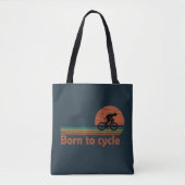  geboren om te fietsen tote bag (Voorkant)