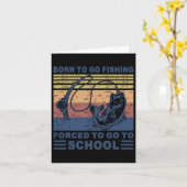 Geboren om te gaan Geviste school Grappige Mannen  Kaart (Gele Bloem)