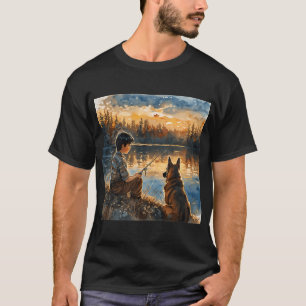 Geboren Om Te Gaan Vissen Baars Vis Visser Jongen  T-shirt