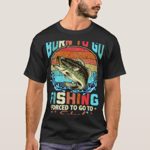 Geboren om te gaan vissen Baars Vis Visser Mannen  T-shirt