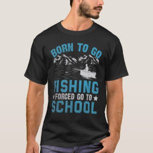 Geboren om te gaan vissen  Baars Visser Kinderen J T-shirt