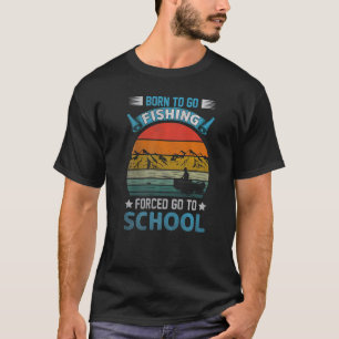 Geboren om te gaan vissen  Baars Visser Kinderen J T-shirt