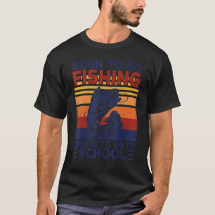 Geboren om te gaan vissen   Bass vissen Mannen Jon T-shirt