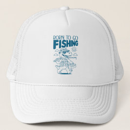 Geboren om te gaan vissen - Cool Fish Dino T-rex L Trucker Pet