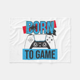 GEBOREN OM TE GAMEN MET MIJN CONSOLE FLEECE DEKEN