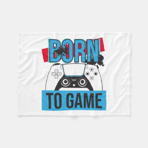 GEBOREN OM TE GAMEN MET MIJN CONSOLE FLEECE DEKEN