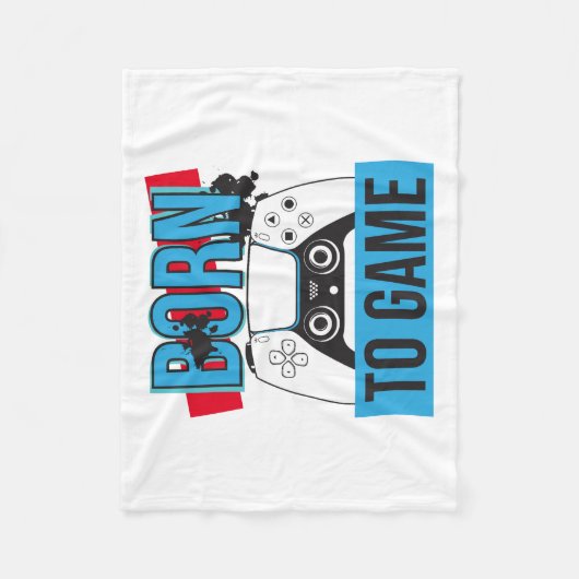 GEBOREN OM TE GAMEN MET MIJN CONSOLE FLEECE DEKEN (Voorkant)