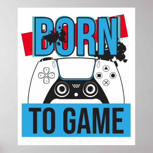 GEBOREN OM TE GAMEN MET MIJN CONSOLE POSTER (Voorkant)