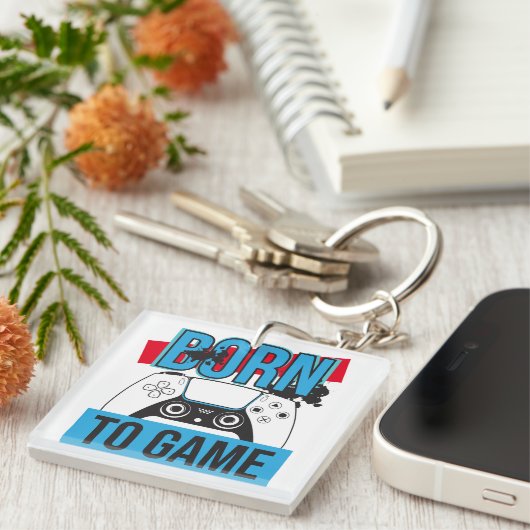 GEBOREN OM TE GAMEN MET MIJN CONSOLE SLEUTELHANGER (Voorkant Rechts)