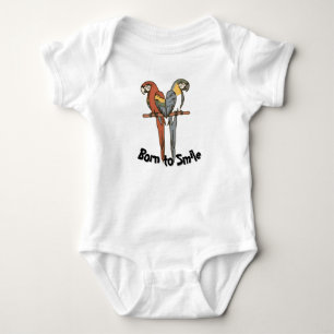 Geboren om te glimlachen Papegaai Baby Onesie Romper