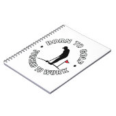 Geboren om te golfen gedwongen om te werken T-Shir Notitieboek (Linkerzijde)