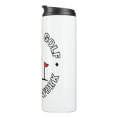 Geboren om te golfen gedwongen om te werken T-Shir Thermosbeker (Geroteerd rechts)