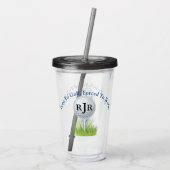 Geboren om te golfen, golfen en T - shirts. Acryl Drinkbeker (Achterkant)