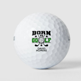 Geboren om te golfen Monogram Groene Golfballen