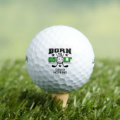 Geboren om te golfen Monogram Groene Golfballen (Insitu Shirt)