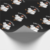 Geboren om te Jive Funny Chicken Pun Dark BG Cadeaupapier (Hoek)
