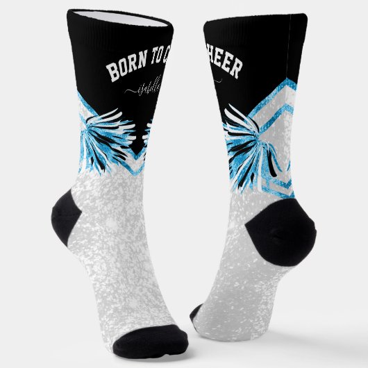 Geboren om te juichen / dansen - Baby Blue Soks Sokken (Gebogen)