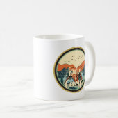 Geboren om te kamperen op de natuur koffiemok (Voorkant rechts)