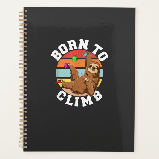 Geboren om te klimmen - Bouldering en Rotsklimmen Planner (Voorkant)