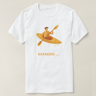 Geboren om te peddelen Kayak Avontuur Grafische T- T-shirt