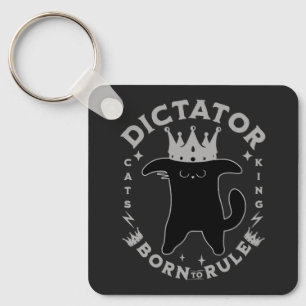 Geboren om te regeren Grappig kattenontwerp Sleutelhanger