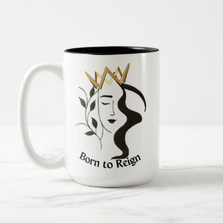 Geboren om te regeren - tweekleurige koffiemok