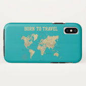 Geboren om te reizen Case-Mate iPhone case (Achterkant (horizontaal))