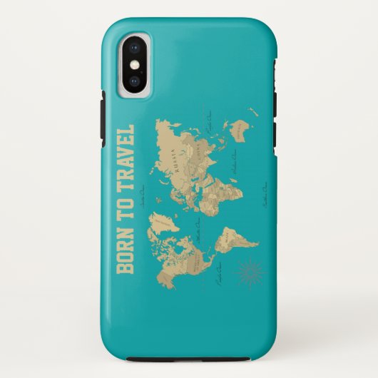 Geboren om te reizen Case-Mate iPhone case (Achterkant)