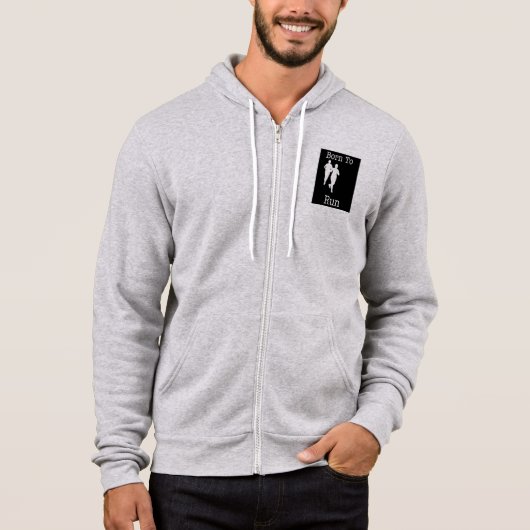 Geboren om te rennen hoodie (Voorkant)