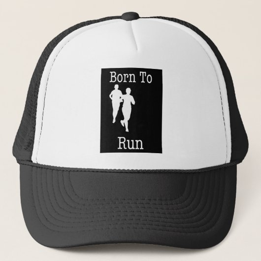 Geboren om te rennen trucker pet (Voorkant)