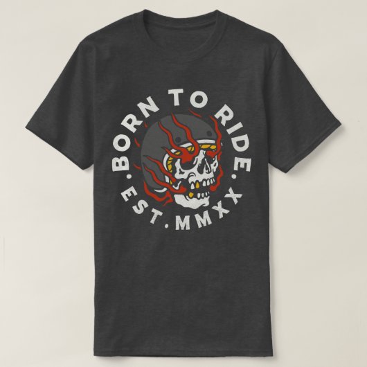 GEBOREN OM TE RIJDEN 2 T-SHIRT (Design voorkant)