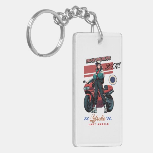 Geboren om te rijden | Biker sleutelhanger voor mo (Voorkant Links)