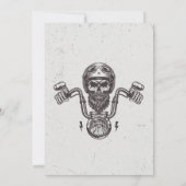 Geboren om te rijden biker verjaardag schedel kaart (Achterkant)