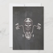 Geboren om te rijden biker verjaardag schedel krij kaart (Achterkant)