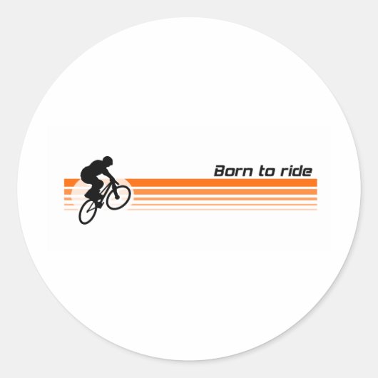 Geboren om te rijden - BMX Ronde Sticker (Voorkant)
