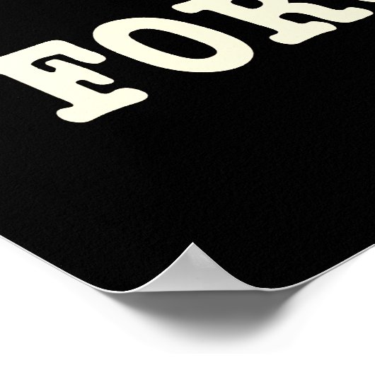 Geboren om te rijden Gedwongen om te werken Poster (Hoek)