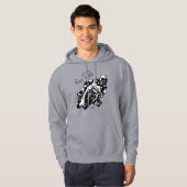 Geboren om te rijden Gepersonaliseerde naam Hoodie (Voorkant volledig)