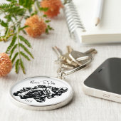 Geboren om te rijden Gepersonaliseerde naam Sleutelhanger (Zijkant)