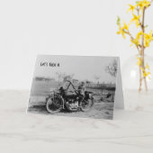 Geboren om te rijden motorfiets verjaardag Kaart (Gele Bloem)