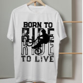 GEBOREN OM TE RIJDEN NAAR LIVE Fietsfiets grunge w T-shirt