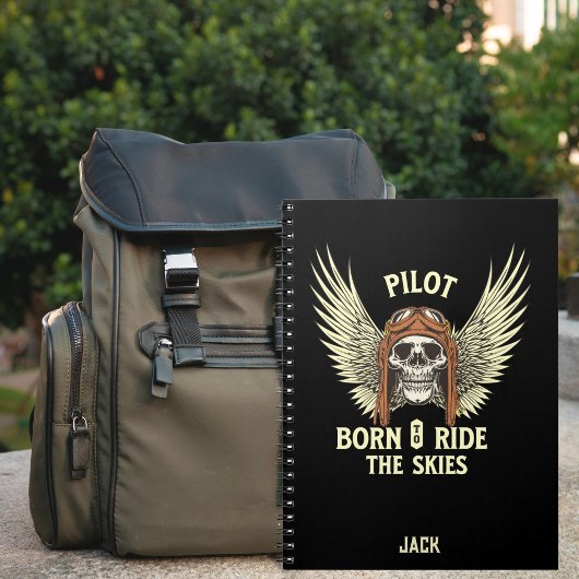 Geboren om te rijden Skies, Cool Fun Aviation Cust Notitieboek