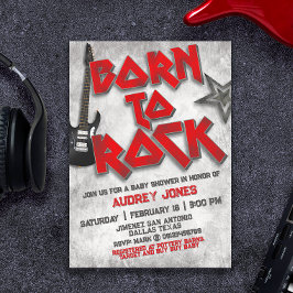 Geboren om te Rocken - Baby Borrel Kaart