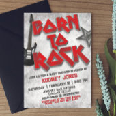 Geboren om te Rocken - Baby Borrel Kaart